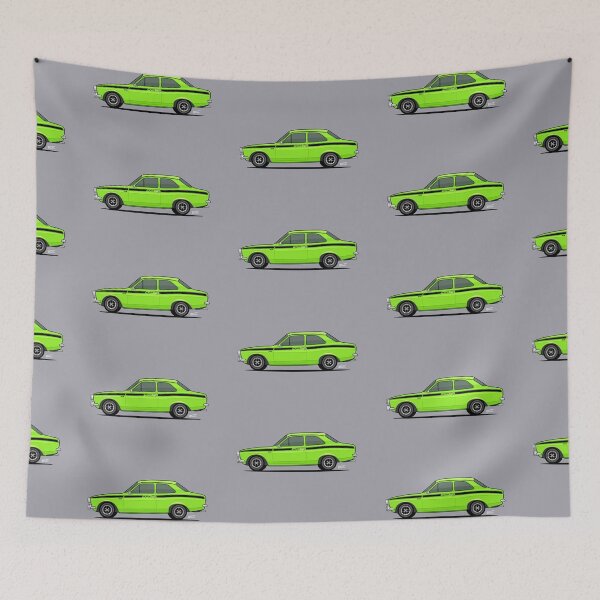 Item preview, Ford Escort mk1 Mexico in LIME GREEN designed and sold by RJWautographics.