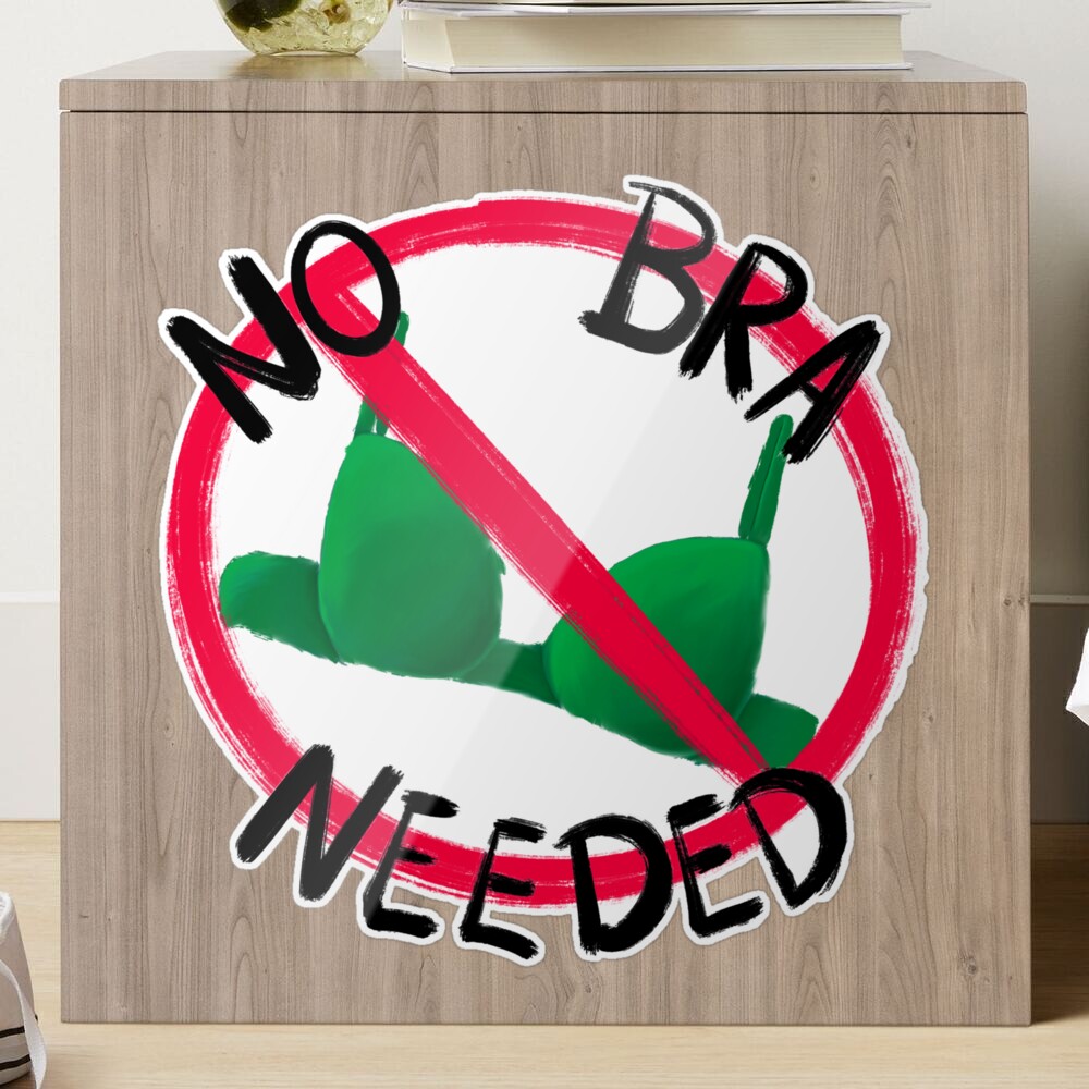 No Bra Needed (Orange) Sticker for Sale by Skylar Bailey