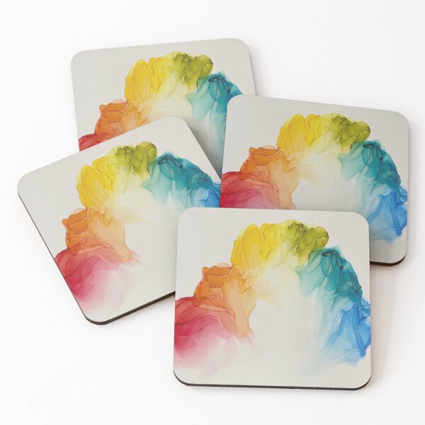 Item preview, Color Explosion 10 - Alcohol Ink Art - Rainbow  designed and sold by ApArtPaintings.