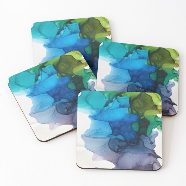 Item preview, Color Explosion 11 - Alcohol Ink Art - Deep Sea designed and sold by ApArtPaintings.