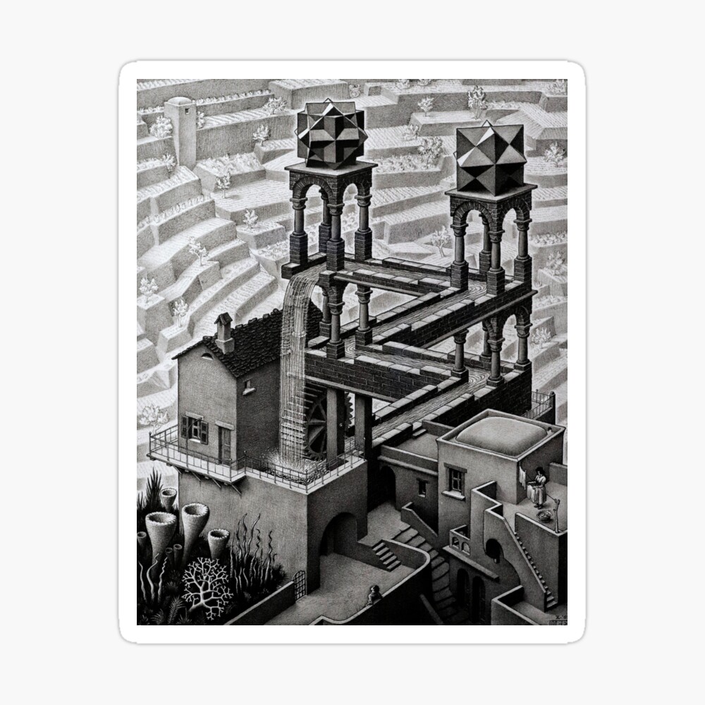 公式オンラインショップ 【貴重 M.C. ESCHER/WATERFALL 滝 ポスター