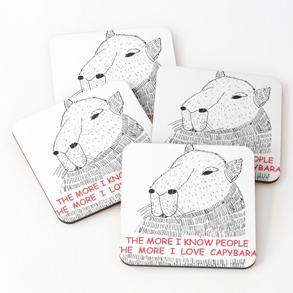 Item preview, Capybara - The more I know people the more I love capybara designed and sold by Patlikescats.
