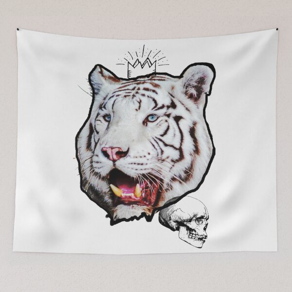 Item preview, White Tiger and Skull designed and sold by primawm.