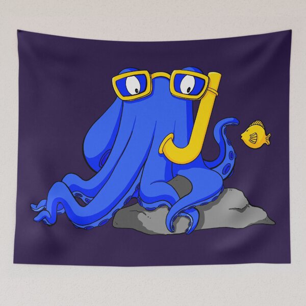 Item preview, Snorkeling Octopus designed and sold by Alisha Ober Designs.