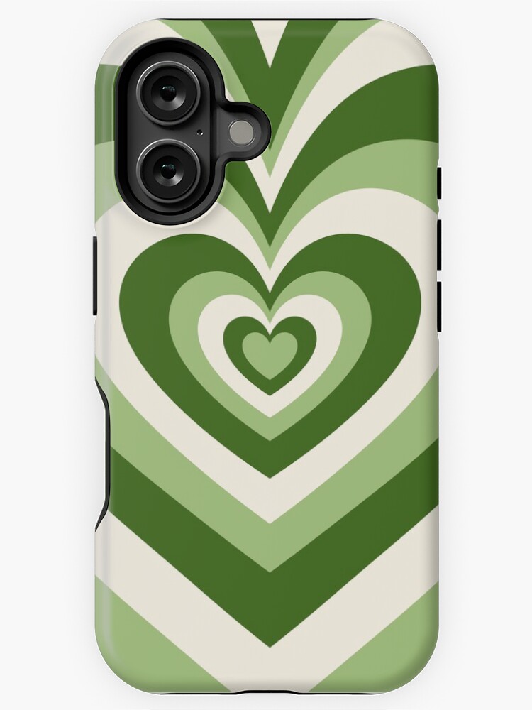 matcha love heart, wildflower cases inspired, pattern version