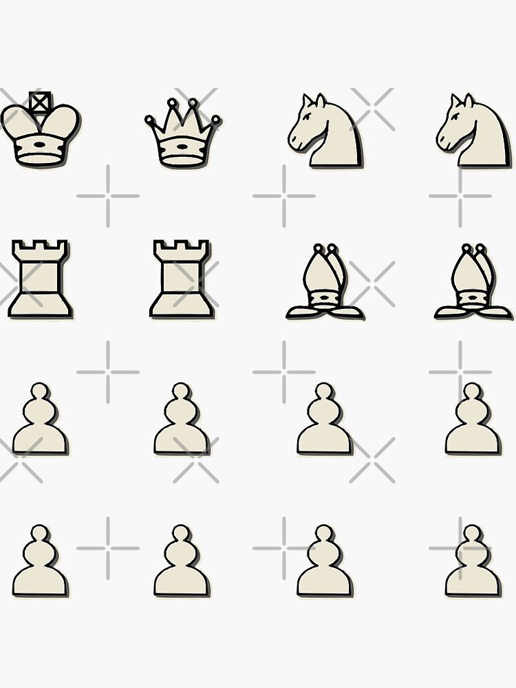 Complete Chess Set 2 - White Chess Pieces by ChloeJoyeux