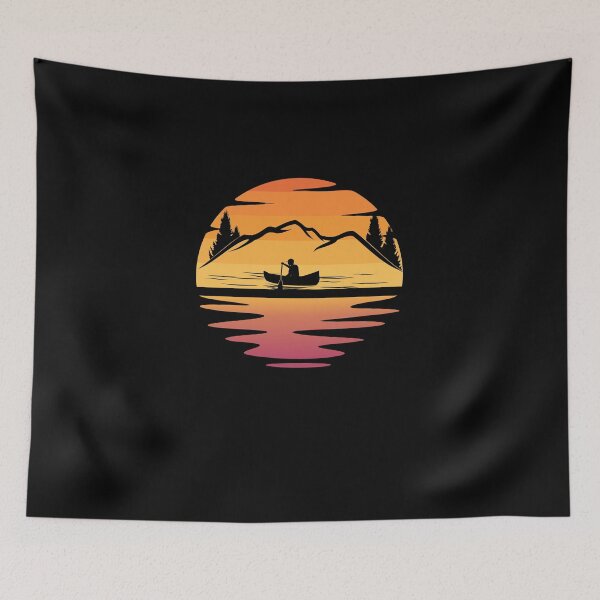 Item preview, Sunset Canoeing Canoe Lover Canoe Fan Canoe Trip Paddling designed and sold by Nessshirts.