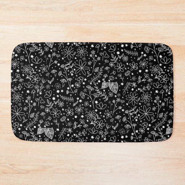 Item preview, Black and White Flowers Pattern designed and sold by ritapessoa.