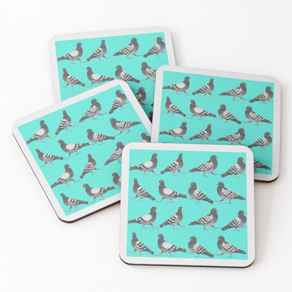 Item preview, Pigeon Walk Blue designed and sold by Doodle-Pip.