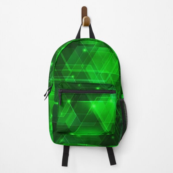 Item preview, Green Techno Abstract Art Multi layer Hexagonal Shapes Contemporary Future Digital designed and sold by WearWolfDesigns.