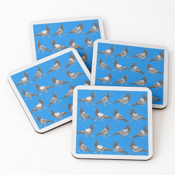Item preview, Pigeon Walk Blue designed and sold by Doodle-Pip.
