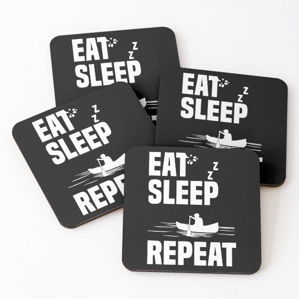 Item preview, Eat Sleep Canoeing Repeat Canoe Boat Canoe Fan Paddling designed and sold by Nessshirts.