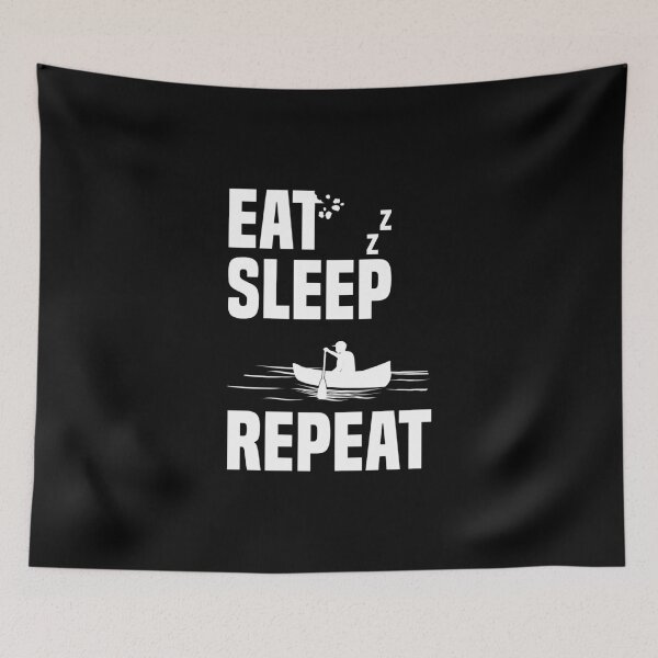 Item preview, Eat Sleep Canoeing Repeat Canoe Boat Canoe Fan Paddling designed and sold by Nessshirts.