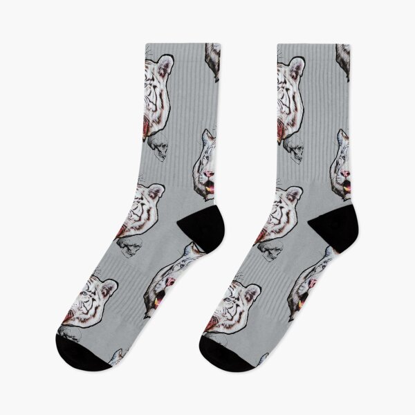 Item preview, White Tiger and Skull Grey designed and sold by primawm.