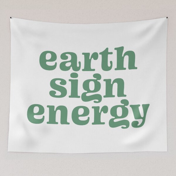 Item preview, earth sign energy - zodiac sign - green designed and sold by scribblesbysar.