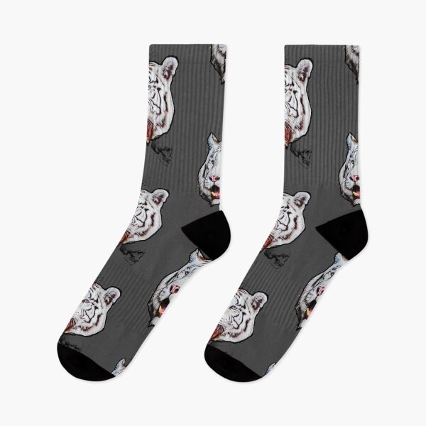 Item preview, White Tiger and Skull Dark Grey designed and sold by primawm.