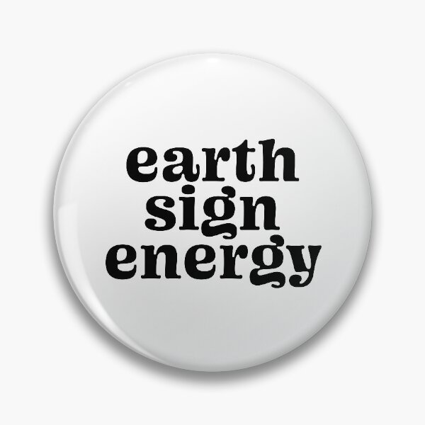 Artikelvorschau, Erdzeichen Energie - Sternzeichen - schwarz entworfen und verkauft von scribblesbysar.