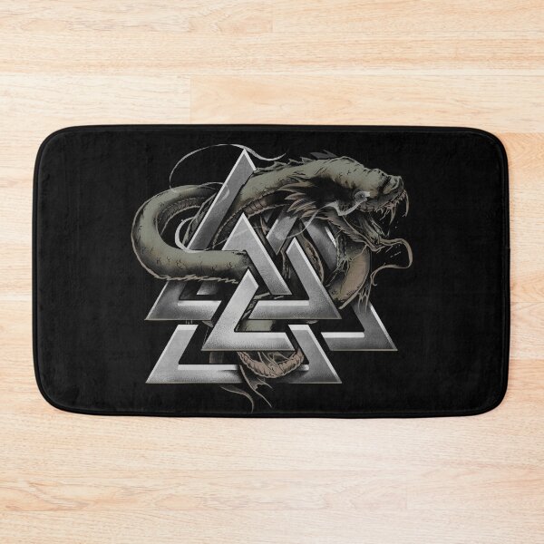 Item preview, Viking Valknut Jormungandr Norse Pagan Mythology Snake Serpent  designed and sold by BluePagan.