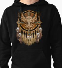 Sudadera con capucha Buho de abalorios nativo americano Mandala