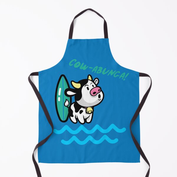 Item preview, COW-ABUNGA! Surfing Cow Animated Animal Design designed and sold by unlockfantasy.