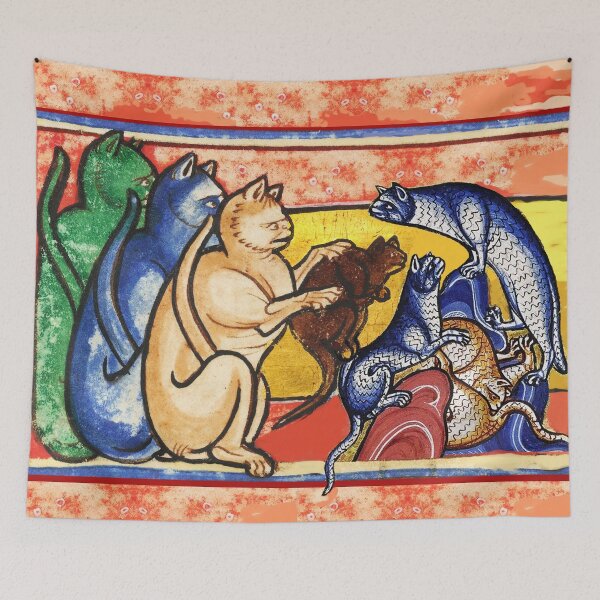 Item preview, SEVEN MEDIEVAL CATS  designed and sold by BulganLumini.