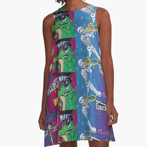 Mardi Gras Celebration A-Line Dress