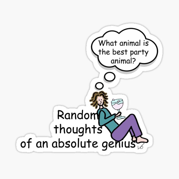 Random thoughts notebook Sticker