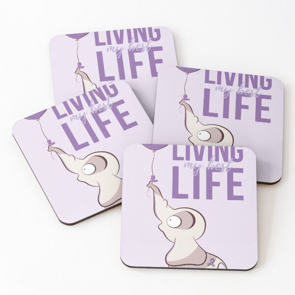 Item preview, Cute Epilepsy Awareness Design Elephants Living Best Life designed and sold by TammiPrez.