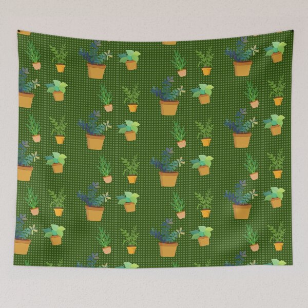 Item preview, Green plant pattern designed and sold by Korshley.