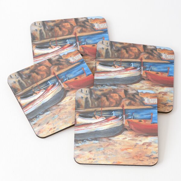 Item preview, Boats on shore designed and sold by Isabel Alfarrobinha.