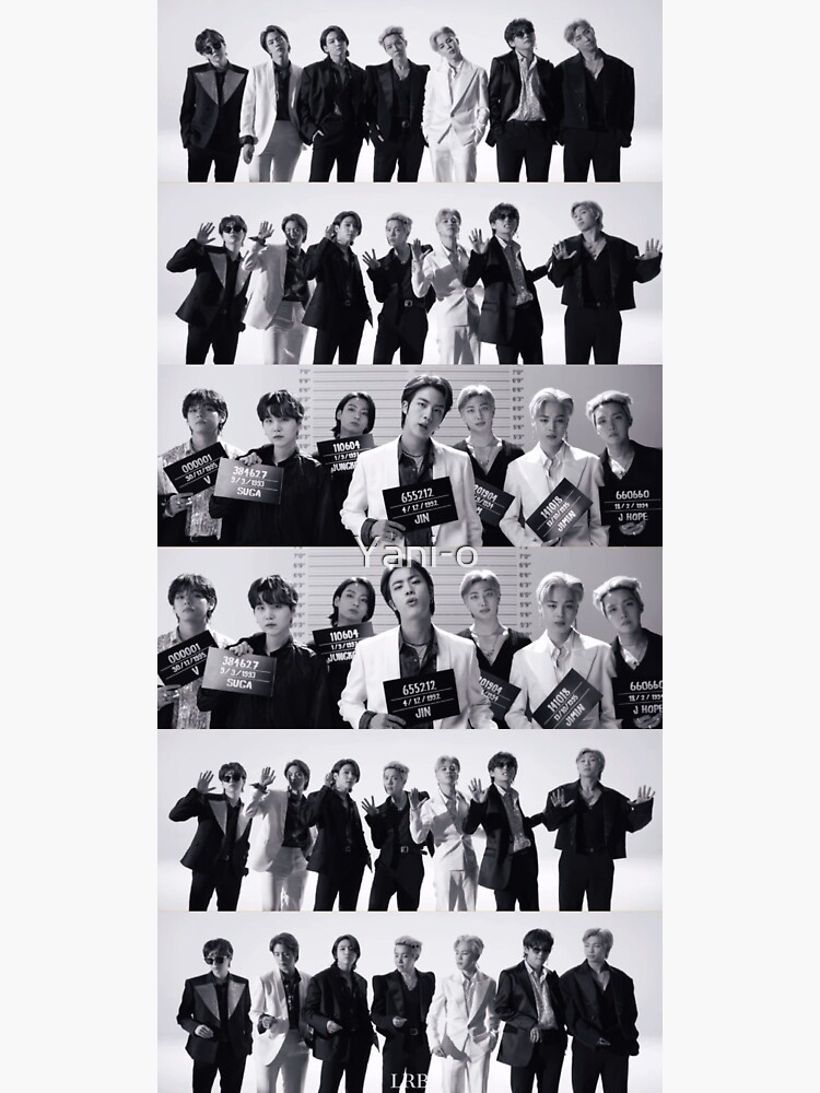 "BTS butter black n white stills " Sticker for Sale by Yanio Redbubble