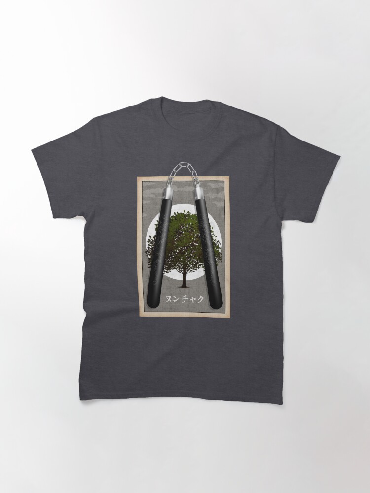 Thumbnail 2 of 7, Classic T-Shirt, Chained Nunchaku Oak Tree Moon designed and sold by DiggerDesignsNY.