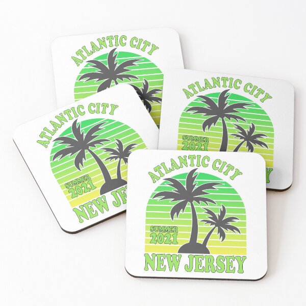 Item preview, SUMMER 2021: Atlantic City, New Jersey Vintage Jersey Shore Palm Trees Garden State Retro Sunset designed and sold by ZEROXCOOL.