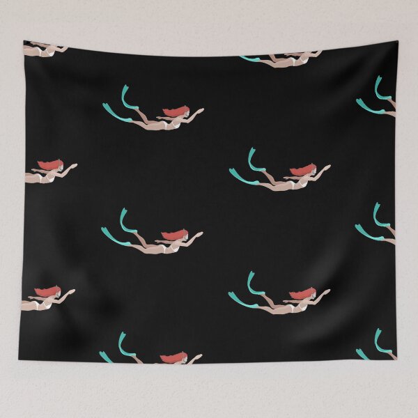 Item preview, Snorkeling, diving woman, swimming, mermaid, scuba flipper designed and sold by StudioHinte.