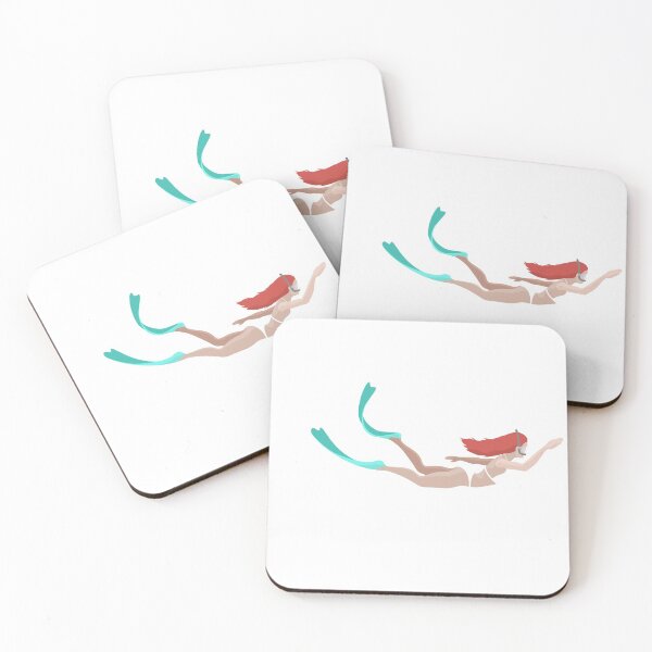 Item preview, Snorkeling, diving woman, swimming, mermaid, scuba flipper designed and sold by StudioHinte.