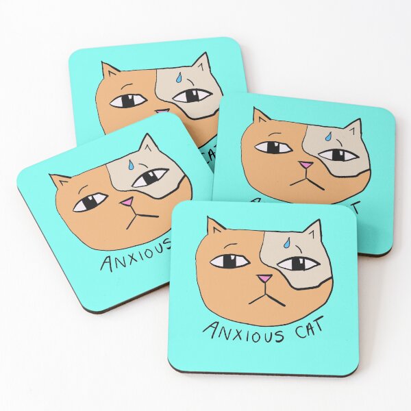 Item preview, Anxious cat designed and sold by Stuckinadream.