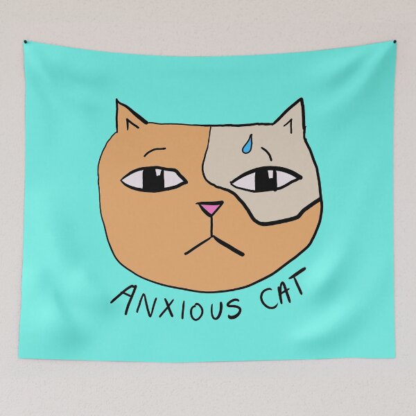 Item preview, Anxious cat designed and sold by Stuckinadream.