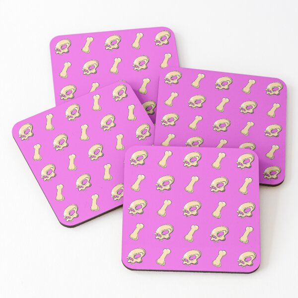 Item preview, Skull N Bones Pattern (Bright Pink Background) designed and sold by doodleeightytwo.