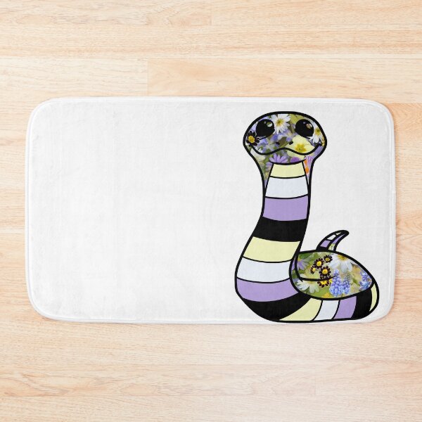 Item preview, Floral Nonbinary Snake designed and sold by BuzzySpaceBee.