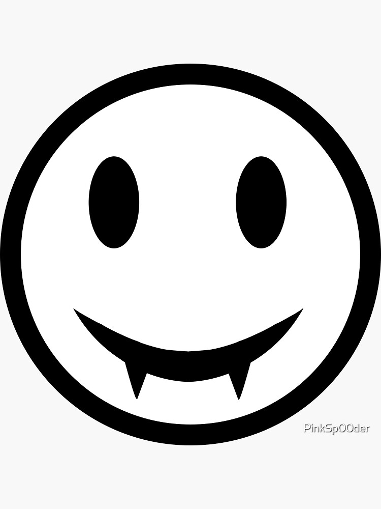 "Black Vampire Emoji" Sticker for Sale by PinkSp00der Redbubble