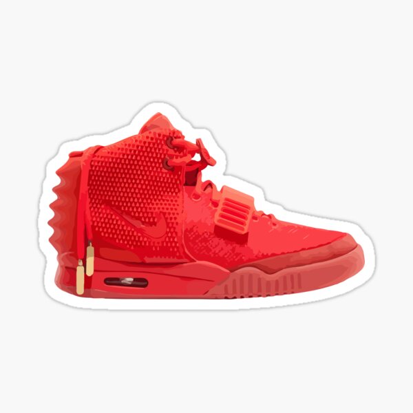 Yeezy 2 SOLAR RED Sneaker Scarpa Adesivo Decalcomania 