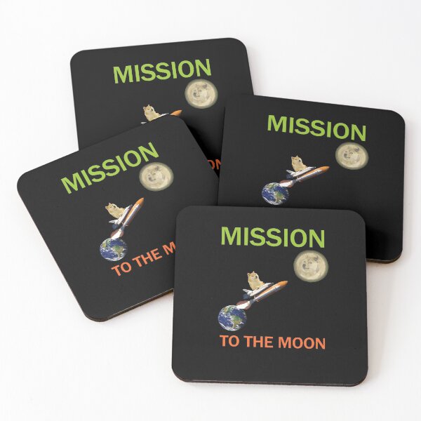 Item preview, Mission To The Moon Dogecoin designed and sold by DivineLiveShop.