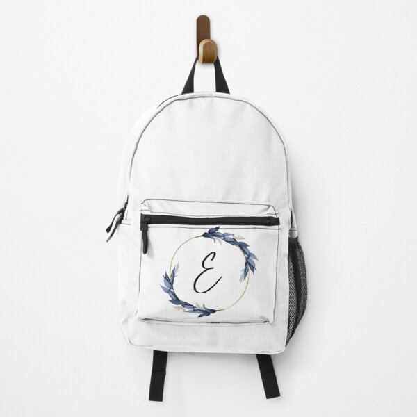 Item preview, Monogram with blue leaves letter E designed and sold by JustSeasons.