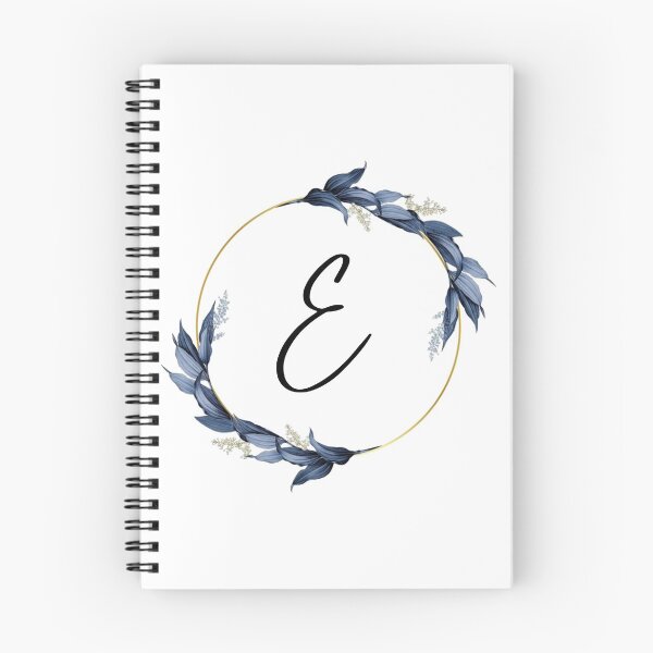 Item preview, Monogram with blue leaves letter E designed and sold by JustSeasons.