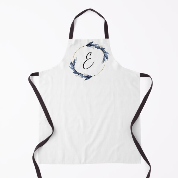 Item preview, Monogram with blue leaves letter E designed and sold by JustSeasons.