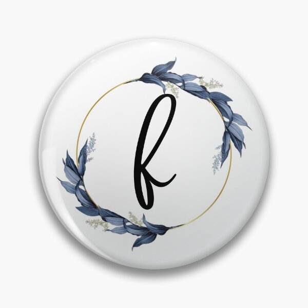Item preview, Monogram with blue leaves letter F designed and sold by JustSeasons.