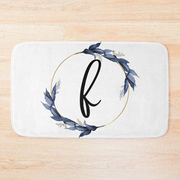 Item preview, Monogram with blue leaves letter F designed and sold by JustSeasons.