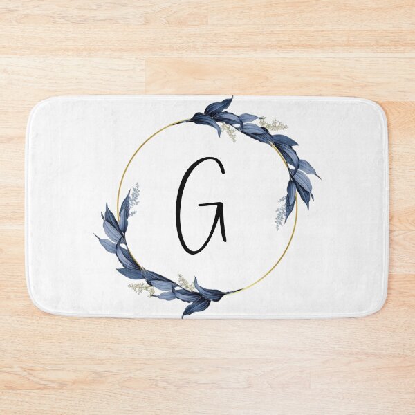 Item preview, Monogram with blue leaves letter G designed and sold by JustSeasons.
