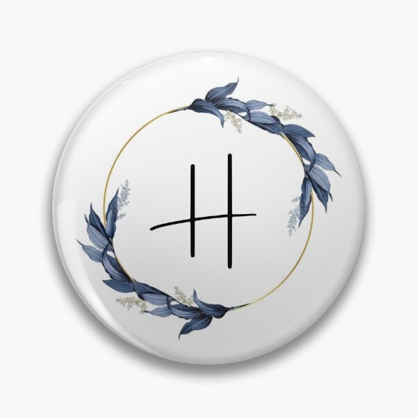 Item preview, Monogram with blue leaves letter H designed and sold by JustSeasons.