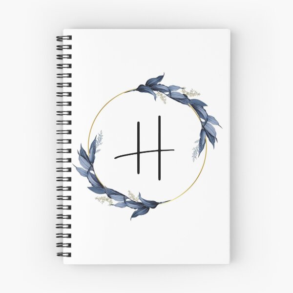 Item preview, Monogram with blue leaves letter H designed and sold by JustSeasons.